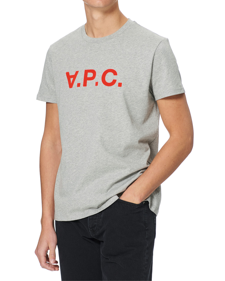 Herre | T-Shirts | A.P.C. | VPC Neon Short Sleeve T-Shirt Heather Grey
