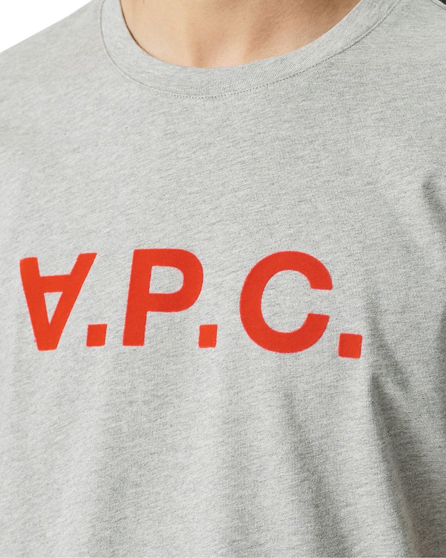 Herre | T-Shirts | A.P.C. | VPC Neon Short Sleeve T-Shirt Heather Grey