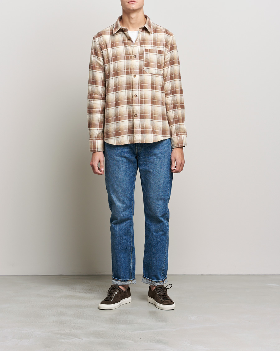 Herre | Skjorter | A.P.C. | Trek Overshirt Beige Check