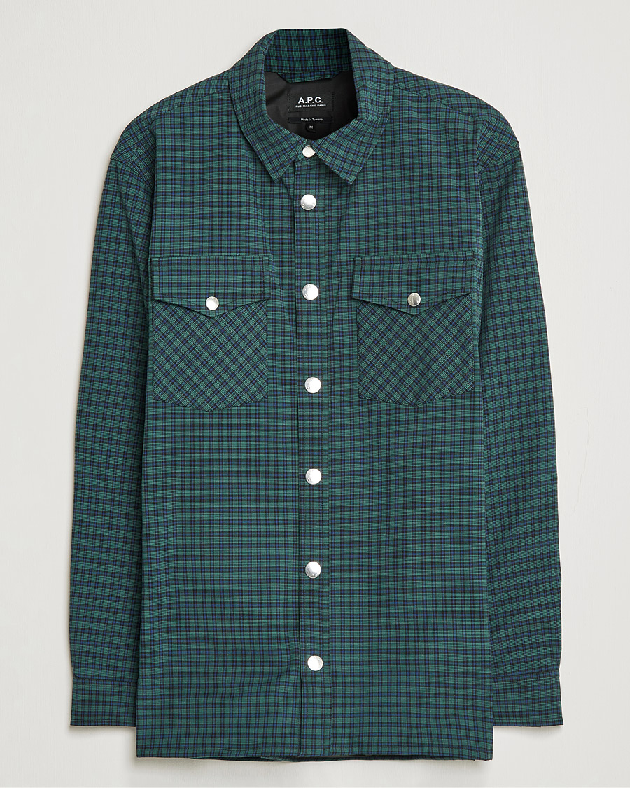 Herre | Skjorter | A.P.C. | Samy Padded Overshirt Black Check