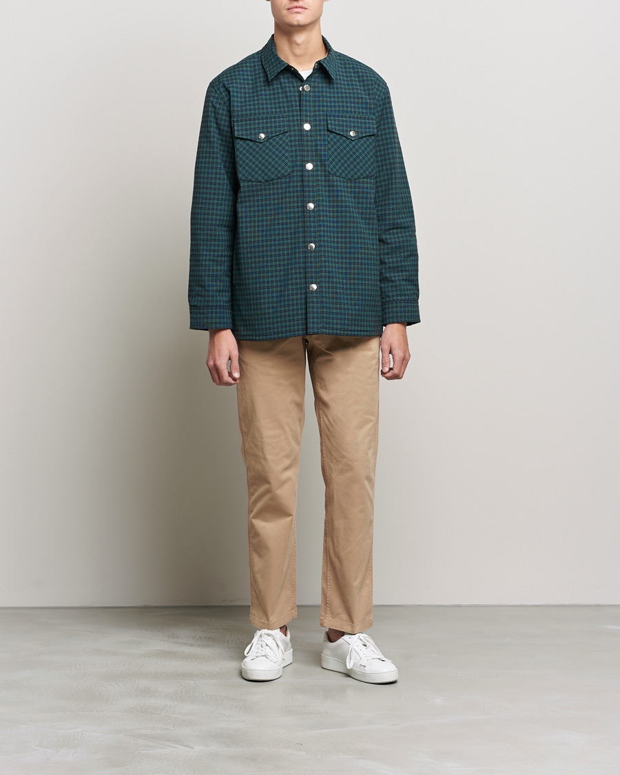 Herre | Skjorter | A.P.C. | Samy Padded Overshirt Black Check