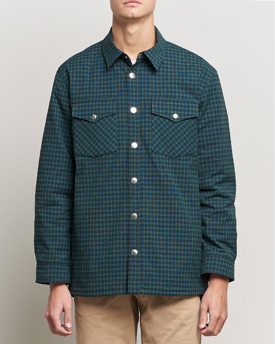Herre | Skjorter | A.P.C. | Samy Padded Overshirt Black Check