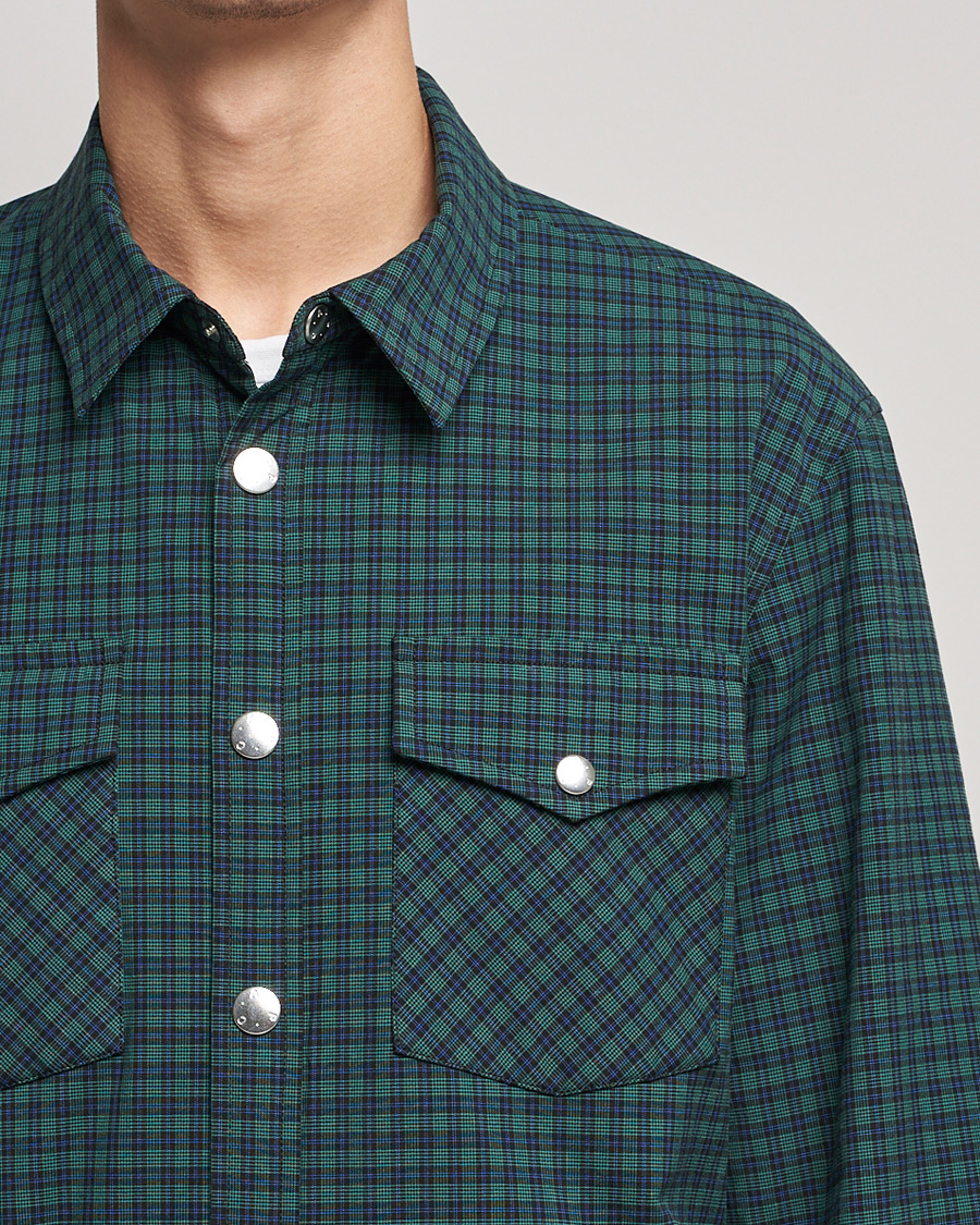 Herre | Skjorter | A.P.C. | Samy Padded Overshirt Black Check