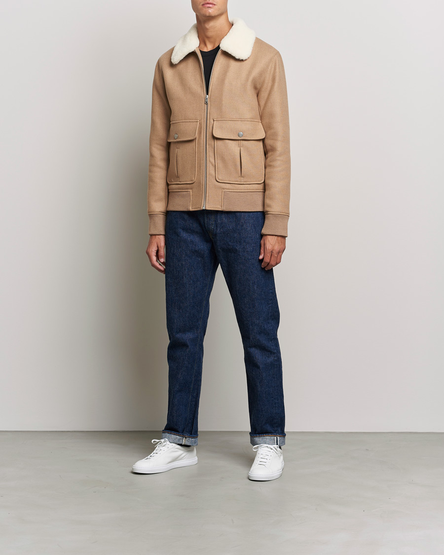 Herre | Jakker | A.P.C. | Ben Shearling Bomber Jacket Beige