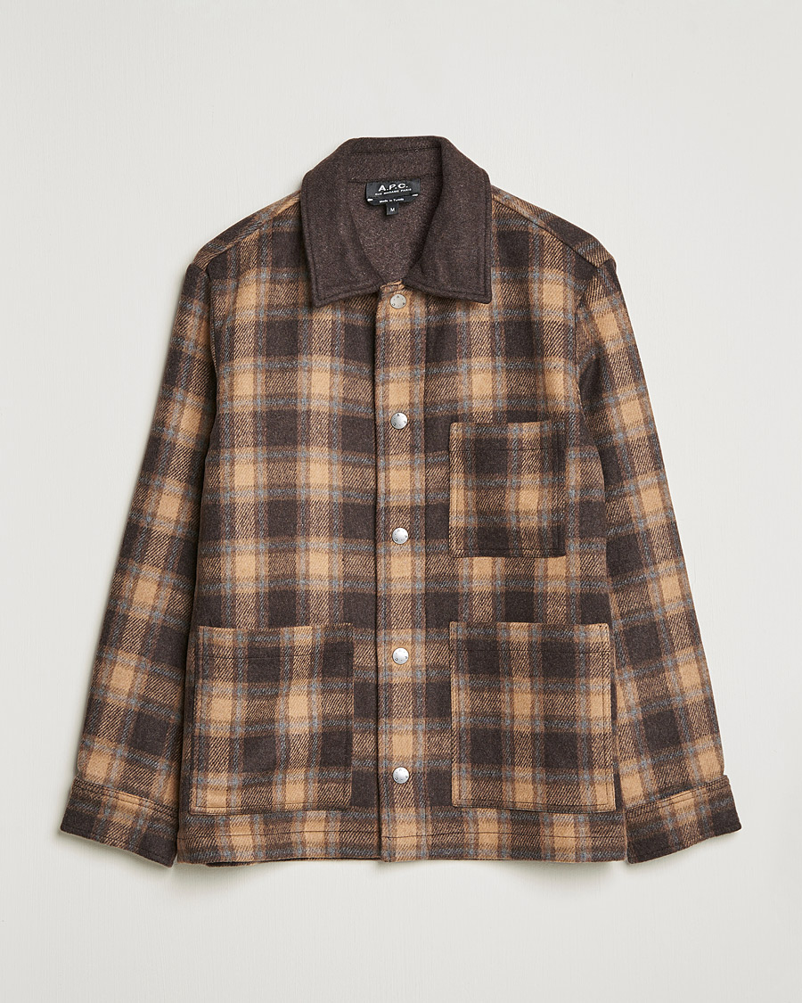Herre | Jakker | A.P.C. | Emile Shirt Jacket Brown Check