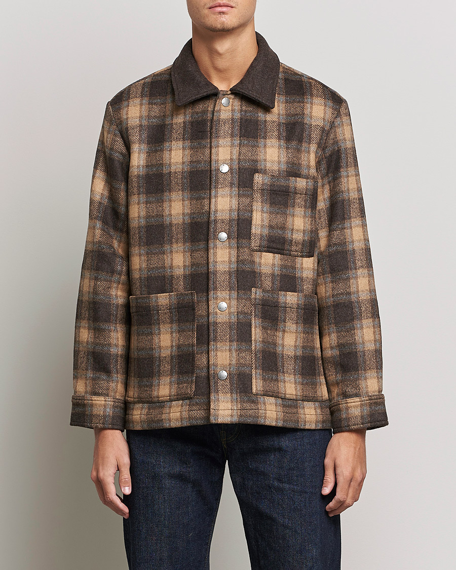 Herre | Moderne jakker | A.P.C. | Emile Shirt Jacket Brown Check