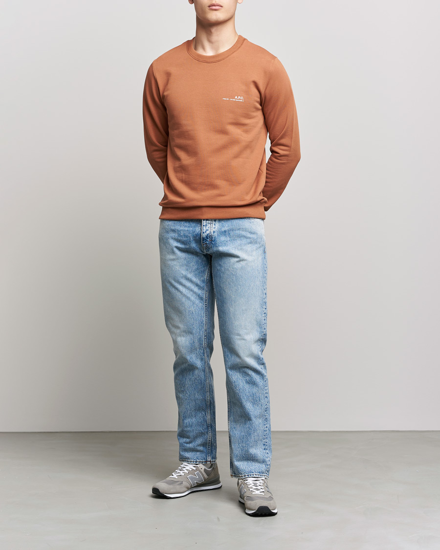 Herre | Sweatshirts | A.P.C. | Item Crew Neck Sweatshirt Terracotta