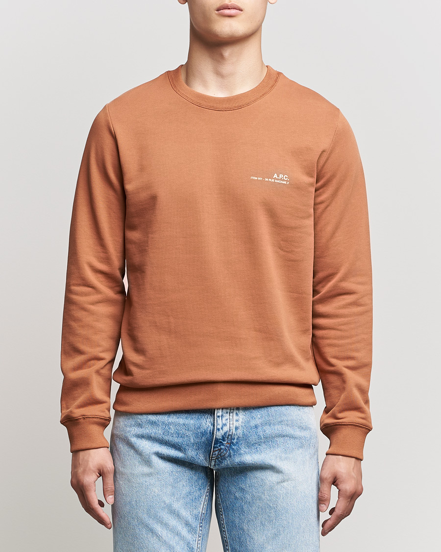 Herre | Trøjer | A.P.C. | Item Crew Neck Sweatshirt Terracotta
