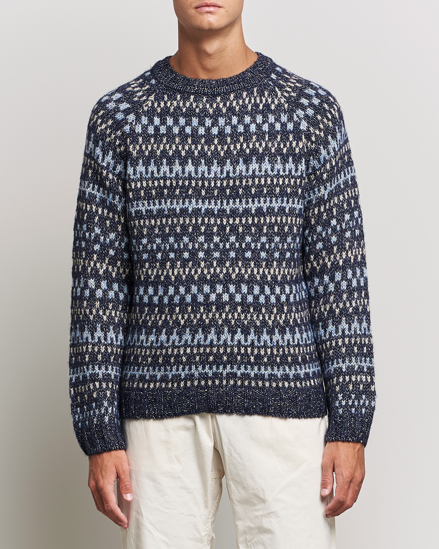 Herre | Trøjer | A.P.C. | Leonard Jacquard Pullover Blue Heather