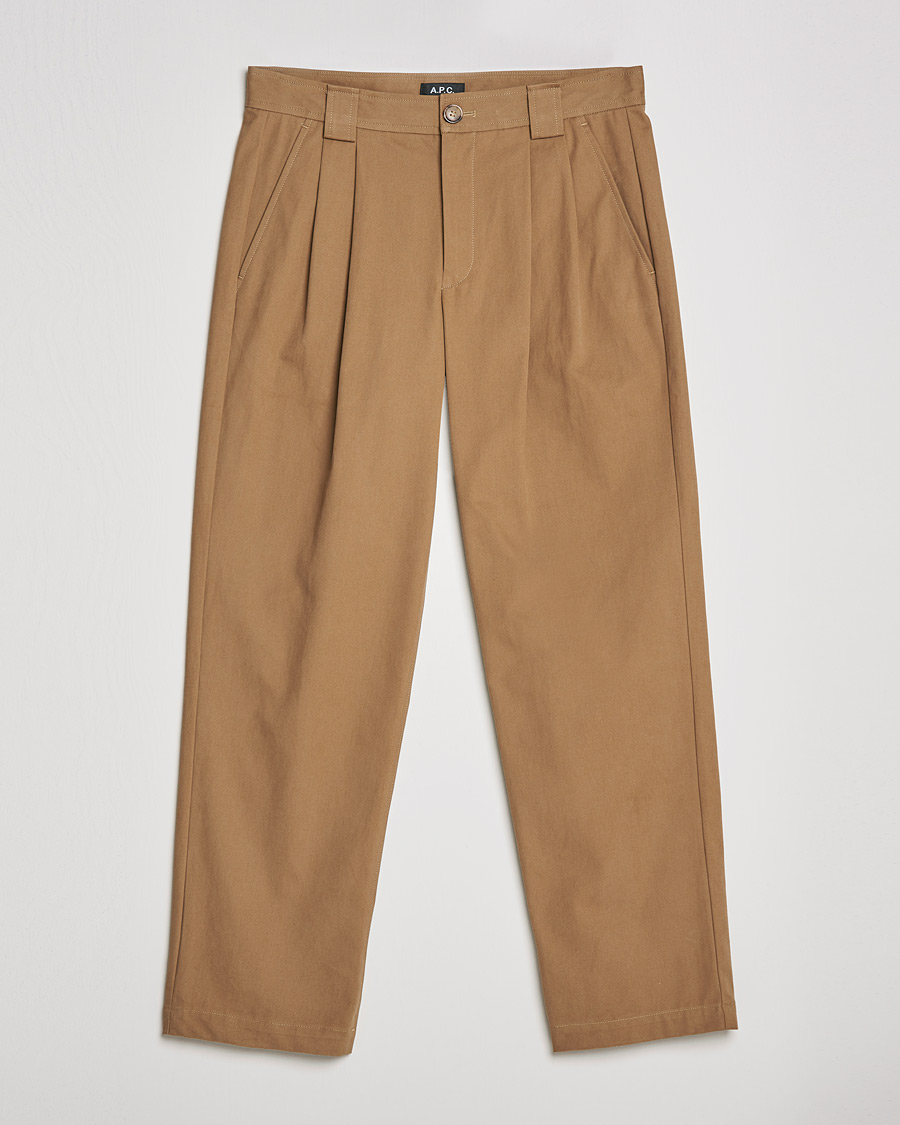 Herre | Bukser | A.P.C. | Eddy Pleated Chinos Tobacco