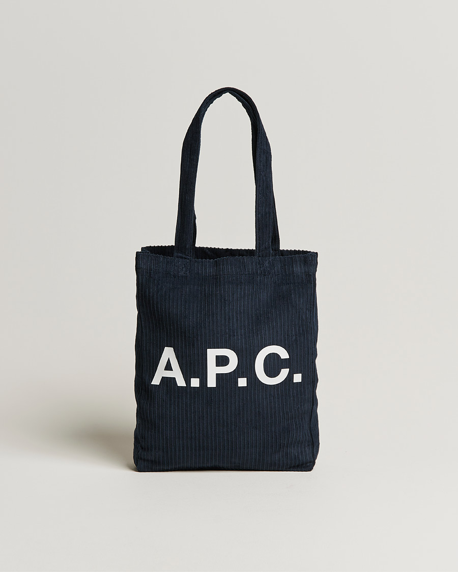 Herre | A.P.C. Lou Corduroy Tote Bag Navy | A.P.C. | Lou Corduroy Tote Bag Navy