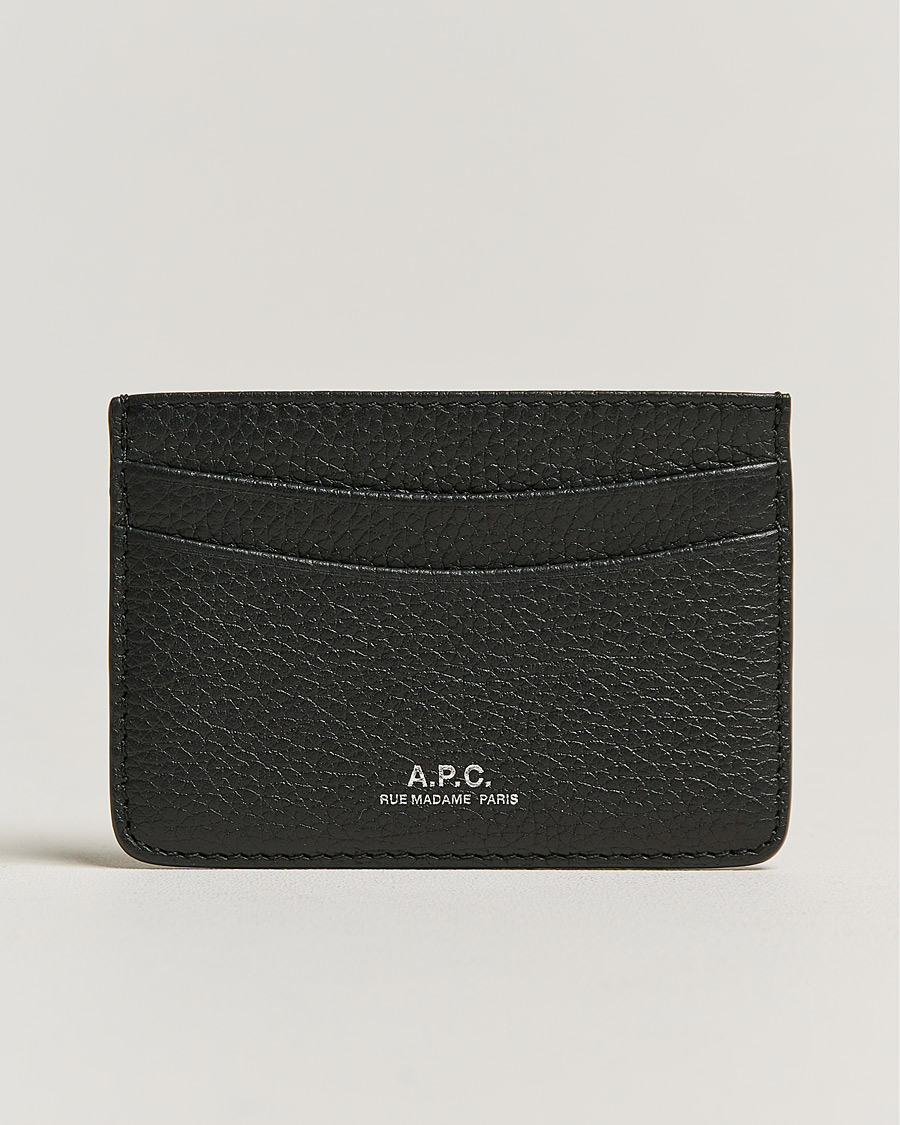 Herre | Tegnebog | A.P.C. | Grain Leather Cardholder Black