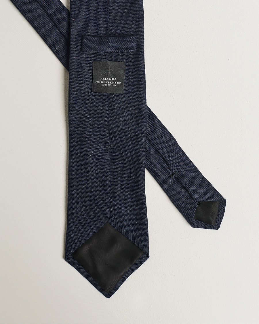 Herre | Slips | Amanda Christensen | Amanda ChristensenHopsack Linen 8cm TieNavy