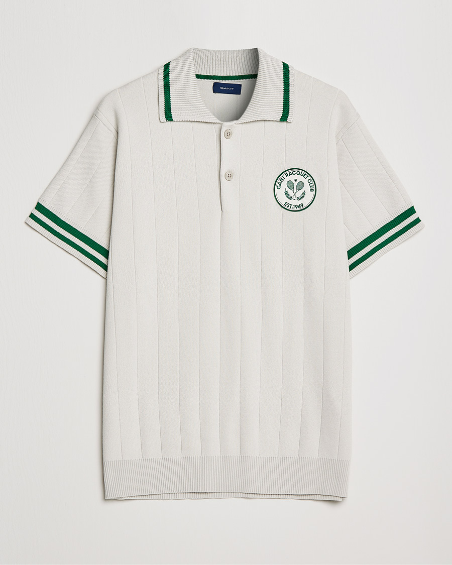 Herre | Polotrøjer | GANT | Raquet Club Knitted Polo Creme
