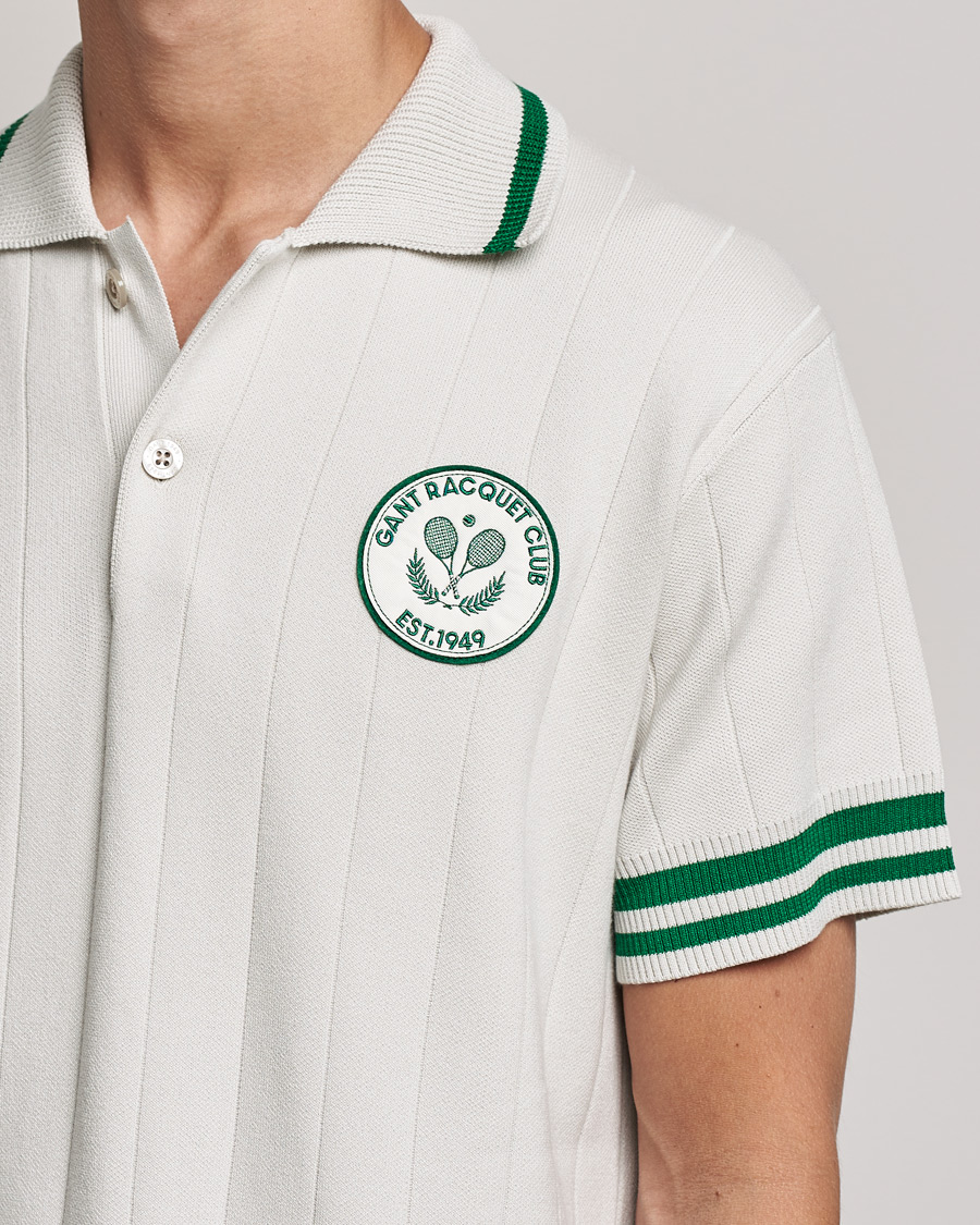 Herre | Polotrøjer | GANT | Raquet Club Knitted Polo Creme