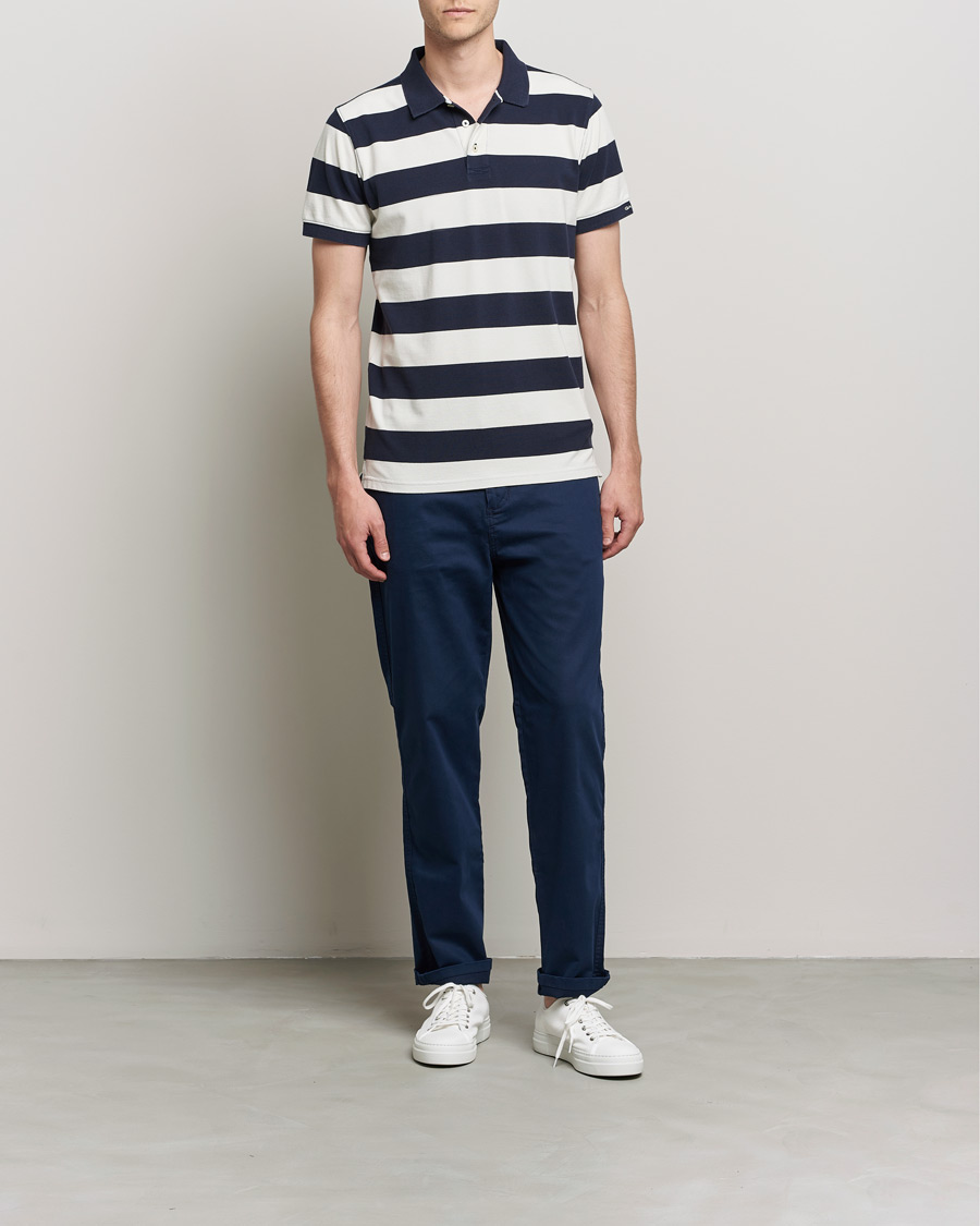 Herre | Polotrøjer | GANT | Barstriped Polo Navy/White