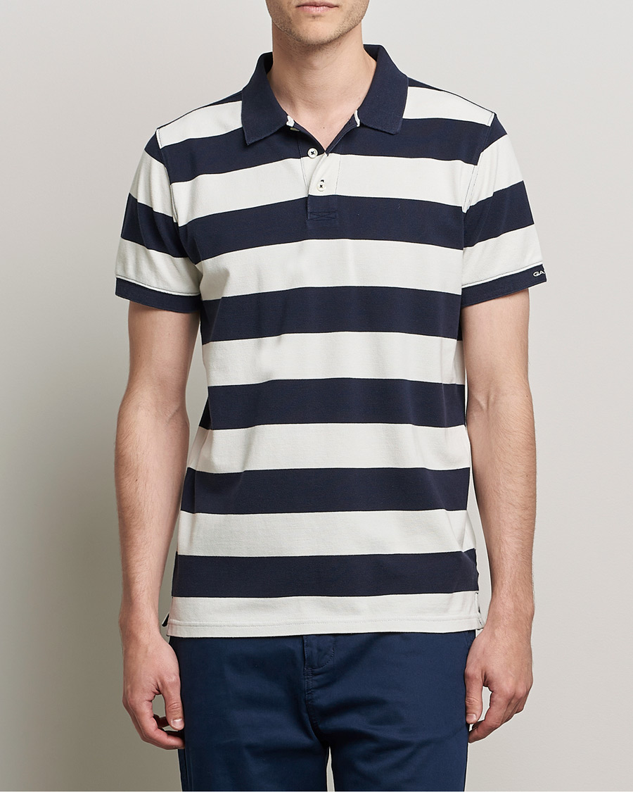 Herre | Polotrøjer | GANT | Barstriped Polo Navy/White