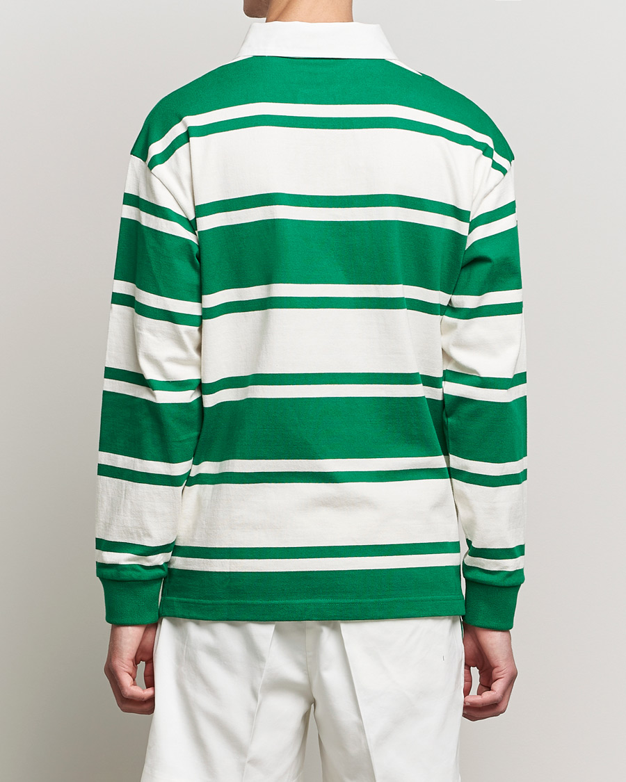 Herre | Trøjer | GANT | Barstriped Heavy Rugger Green/White