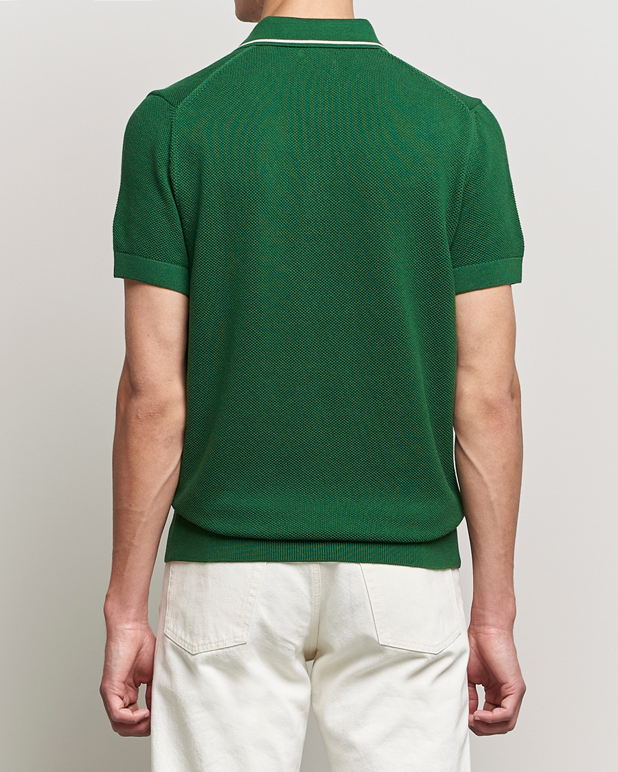 Herre | Polotrøjer | GANT | Textured Knitted Polo Forest Green