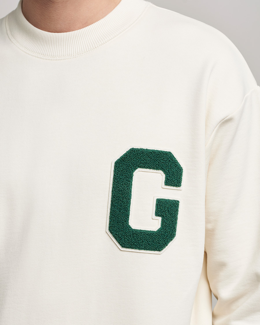 Herre | Trøjer | GANT | College G Crew Neck Sweatshirt Creme