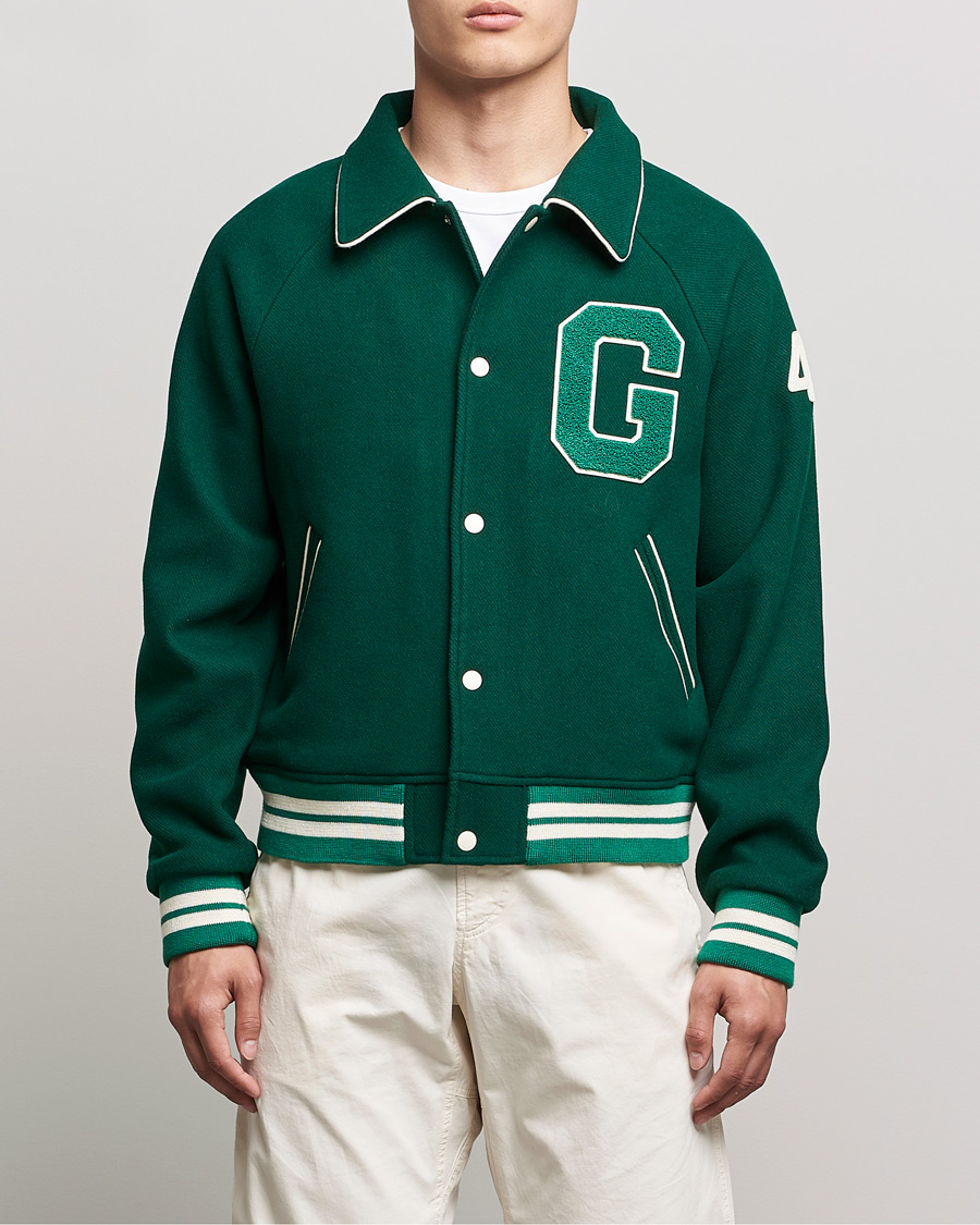 GANT College G Varisty Jacket Forest Green CareOfCarl.dk