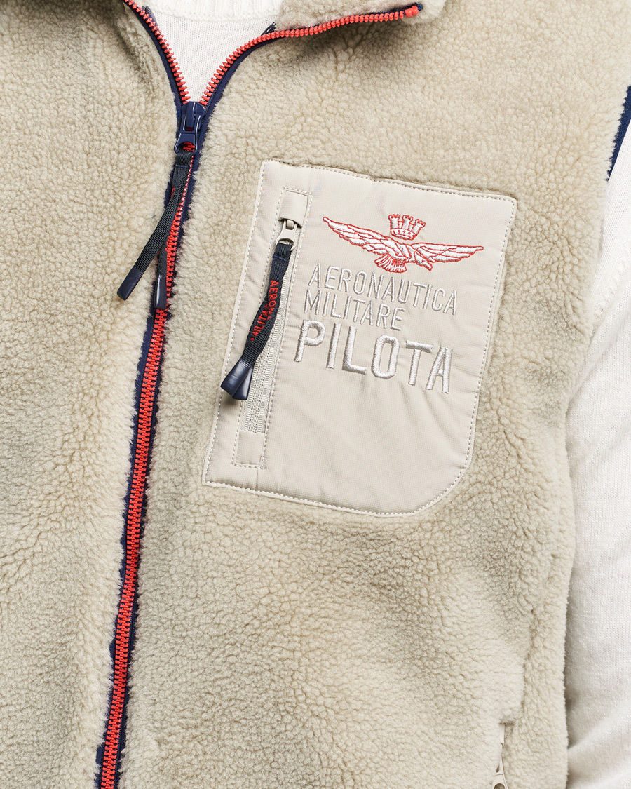 Herre | Jakker | Aeronautica Militare | Gilet Fleece Vest Abbey Stone