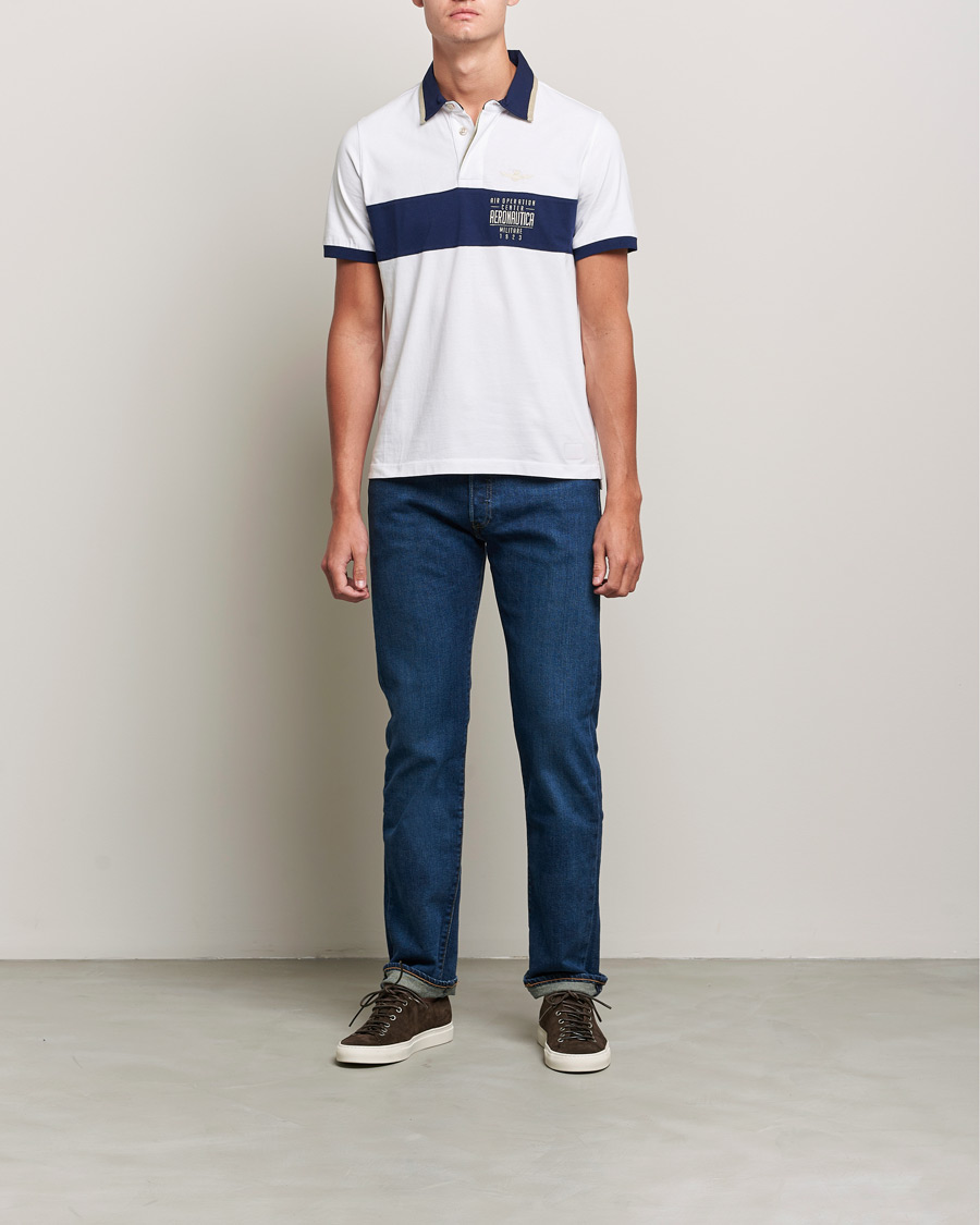 Herre | Polotrøjer | Aeronautica Militare | Short Sleeve Polo Off White