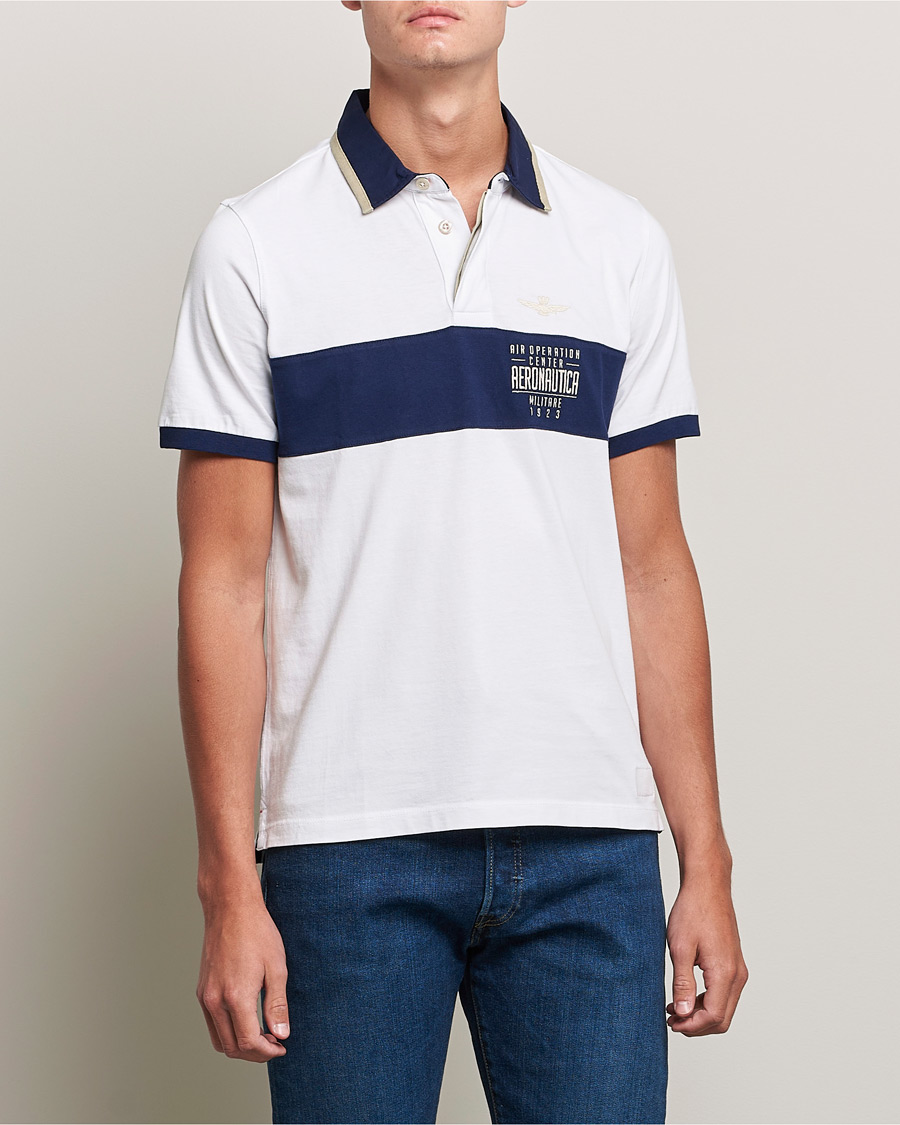 Herre | Polotrøjer | Aeronautica Militare | Short Sleeve Polo Off White