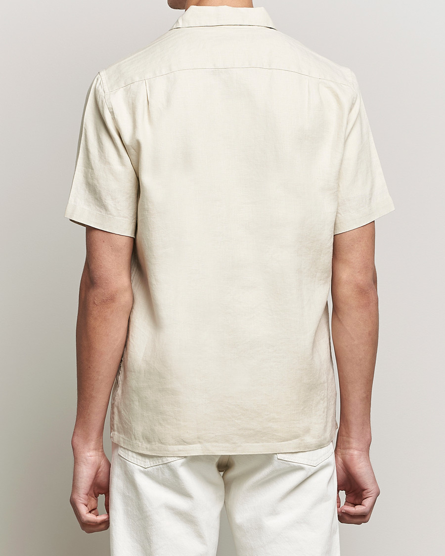 Herre | Skjorter | Samsøe Samsøe | Samsøe & Samsøe Avan Linen Short Sleeve Shirt Oatmeal
