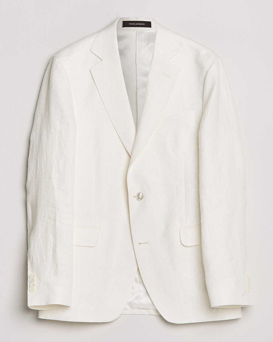 Herre | Blazere & jakker | Oscar Jacobson | Fogerty Linen Blazer White