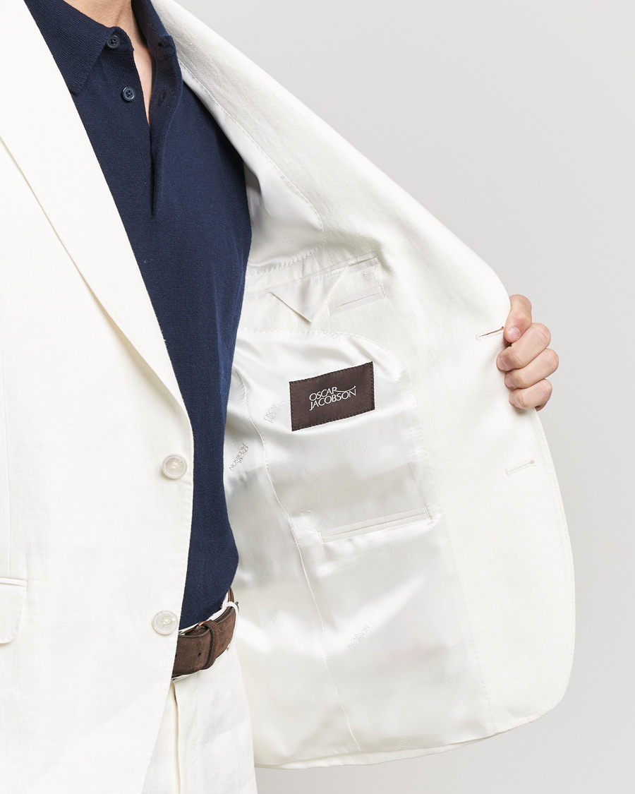 Herre | Blazere & jakker | Oscar Jacobson | Fogerty Linen Blazer White