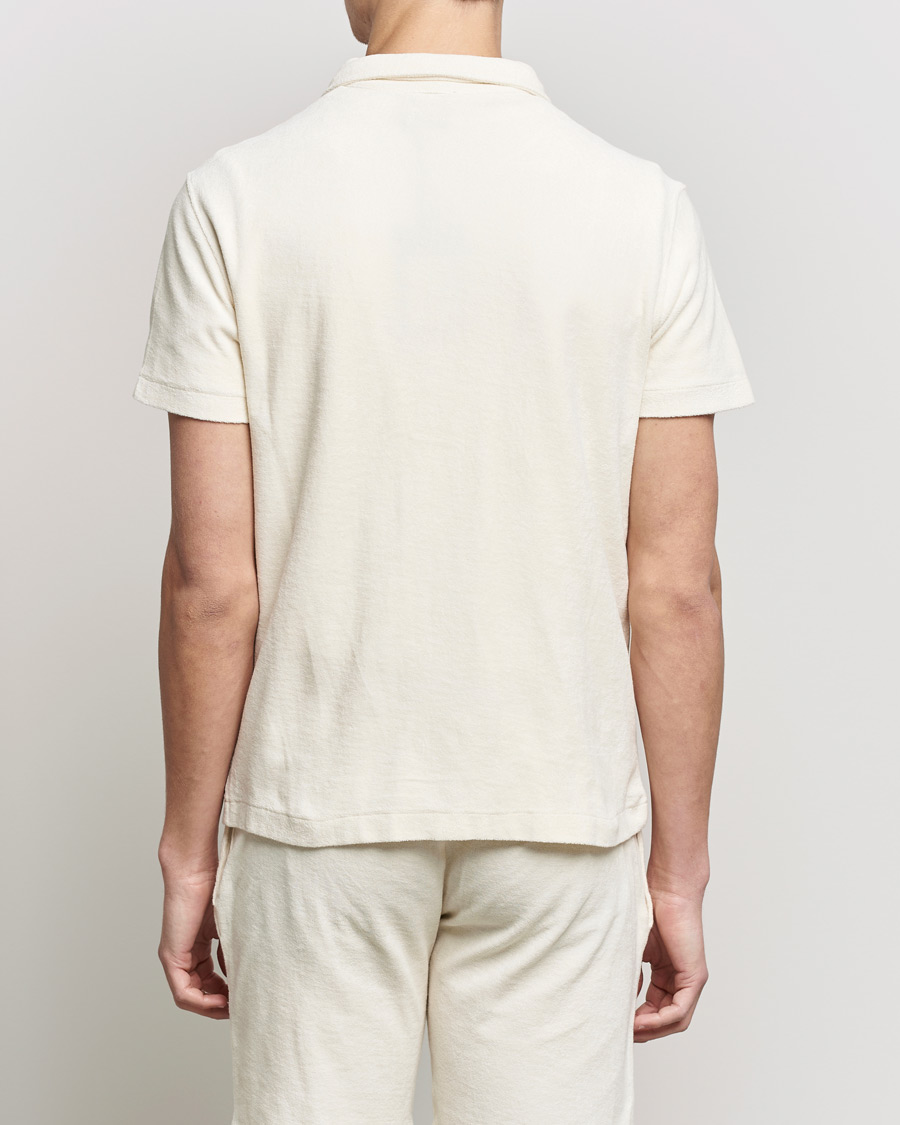 Herre | Polotrøjer | Oscar Jacobson | Alwin Terry Short Sleeve Safari Polo Creme