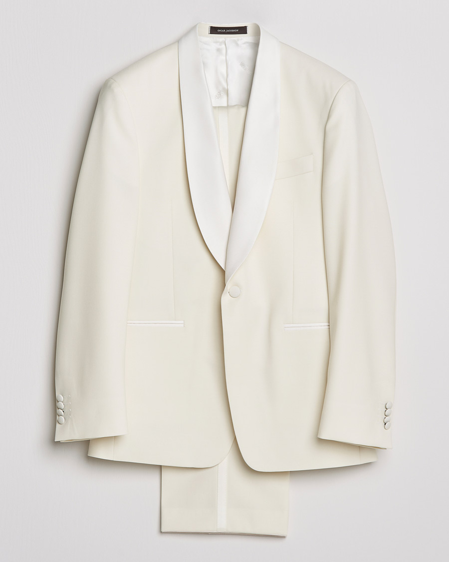Herre | Jakkesæt | Oscar Jacobson | Figaro Light Wool Tuxedo Creme
