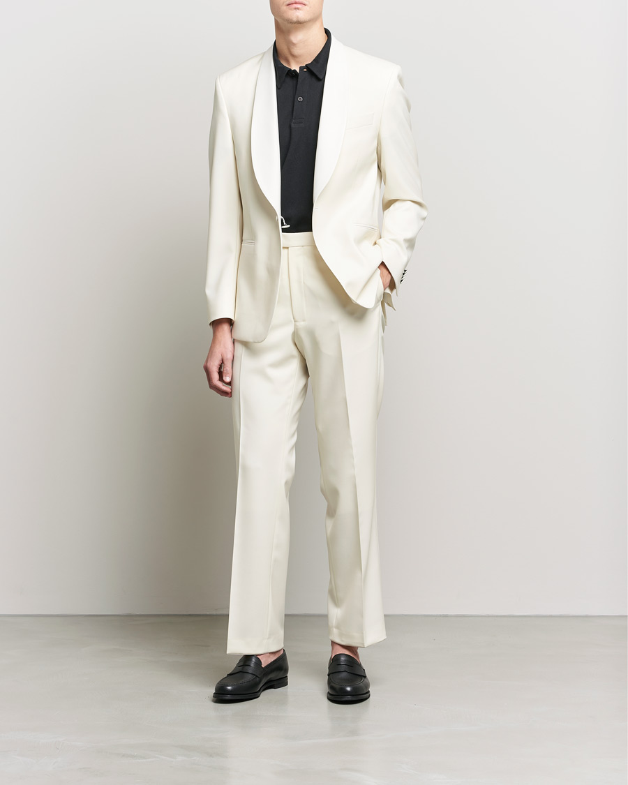 Herre | Jakkesæt | Oscar Jacobson | Figaro Light Wool Tuxedo Creme