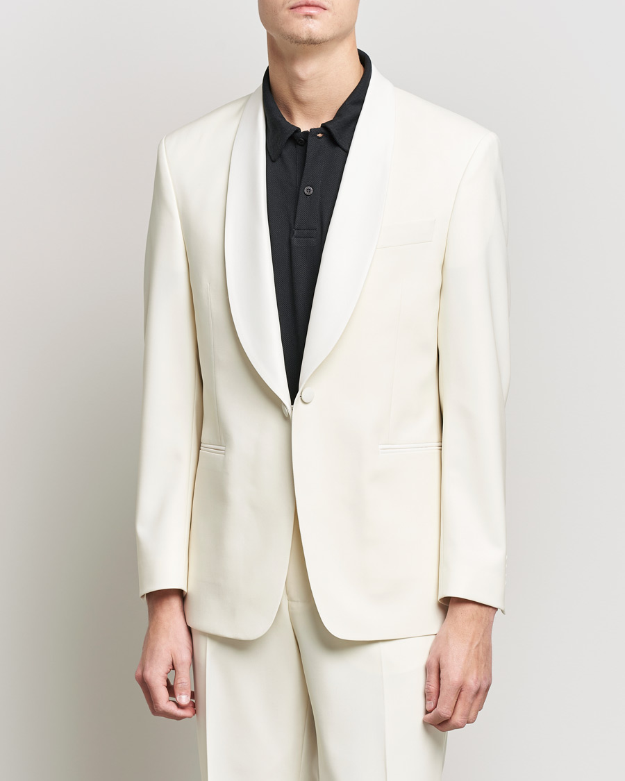 Herre | Jakkesæt | Oscar Jacobson | Figaro Light Wool Tuxedo Creme