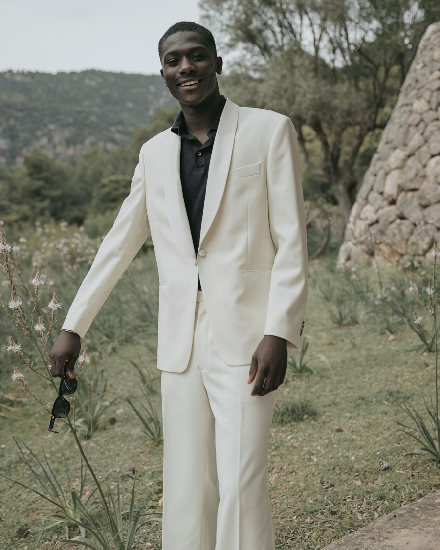 Herre | Jakkesæt | Oscar Jacobson | Figaro Light Wool Tuxedo Creme