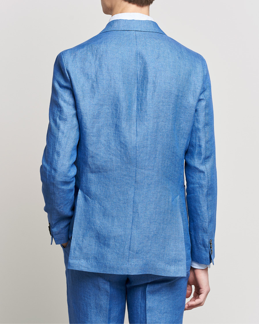 Herre | Blazere & jakker | Oscar Jacobson | Ferry Soft Patch Pocket Linen Blazer Light Blue