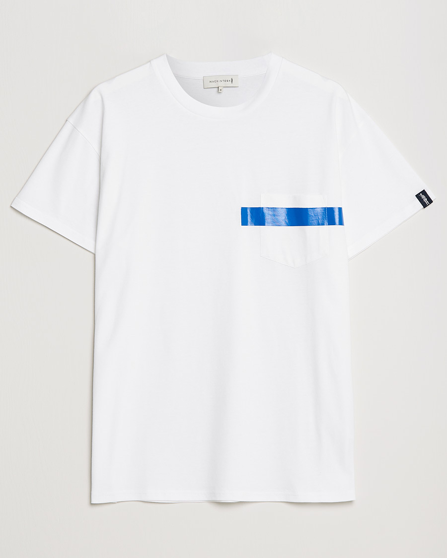 Herre | T-Shirts | Mackintosh | Stripe Print Plain Tee White