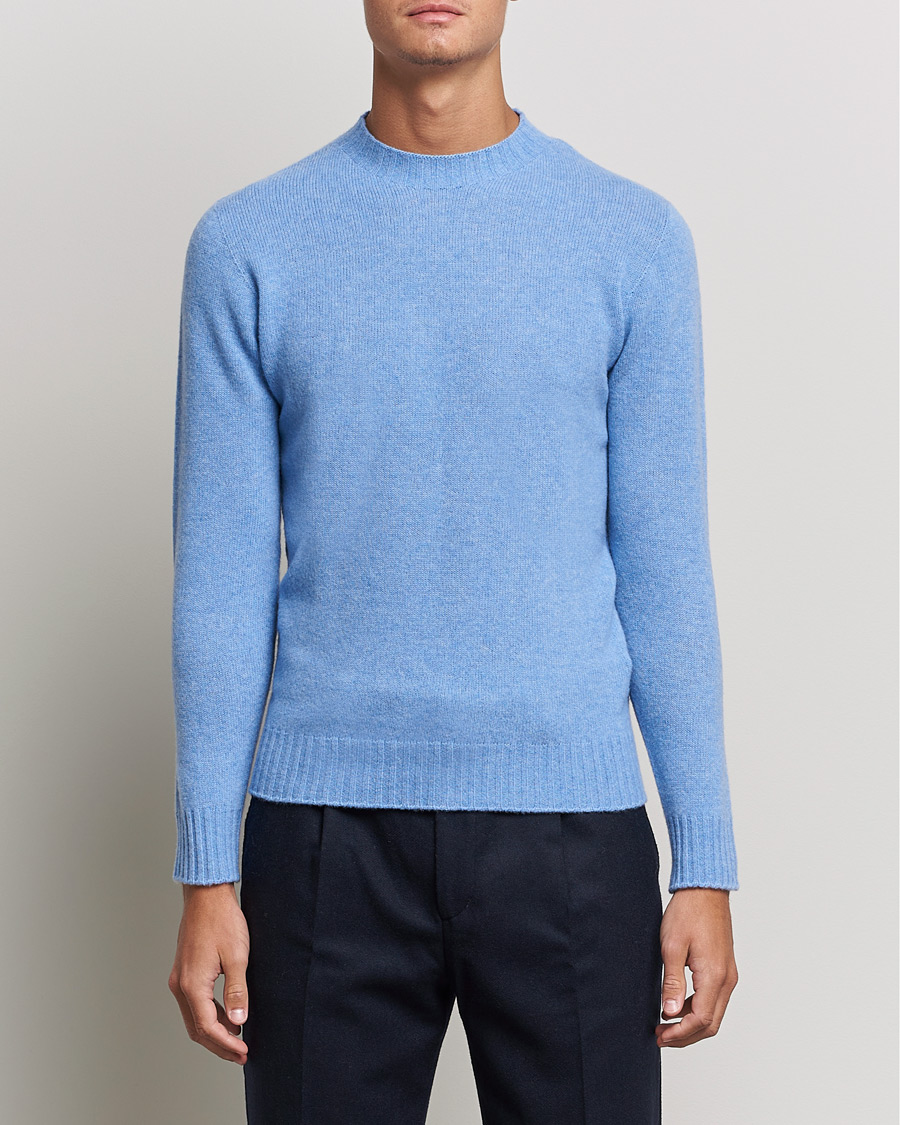 Herre | Trøjer | Altea | Wool/Cashmere Crew Neck Sweater Light Blue