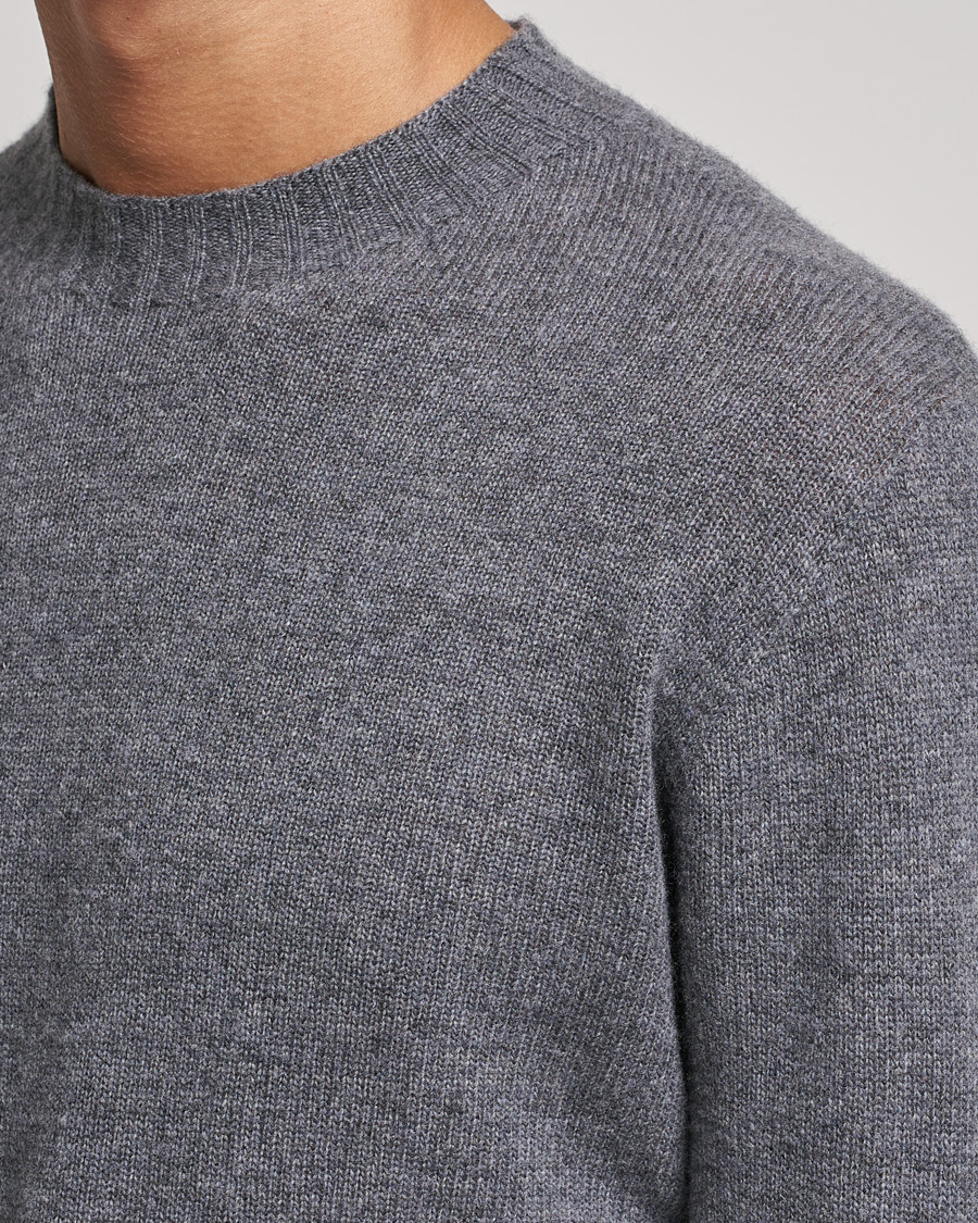 Herre | Trøjer | Altea | Wool/Cashmere Crew Neck Sweater Heather Grey