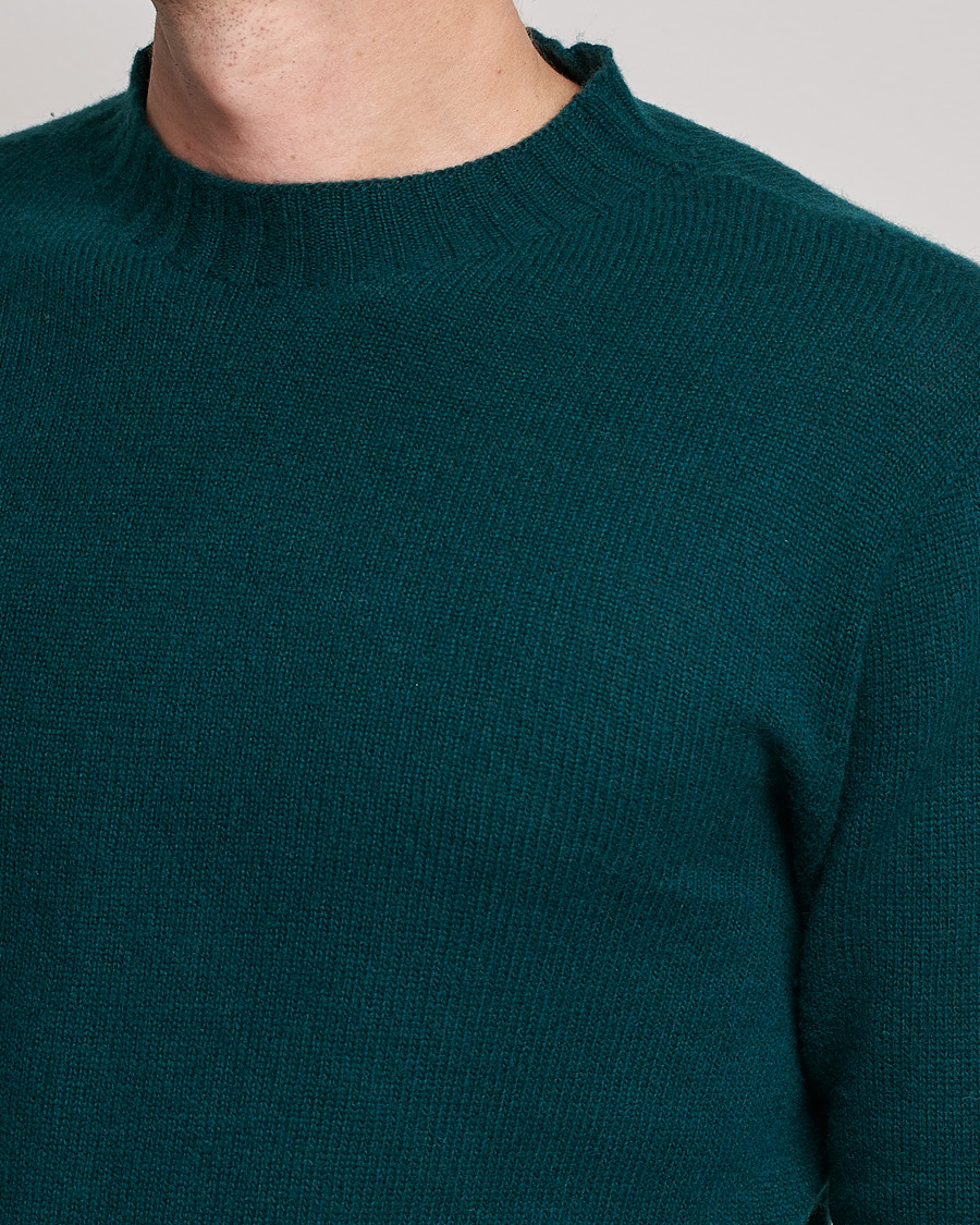 Herre | Trøjer | Altea | Wool/Cashmere Crew Neck Sweater Bottle Green
