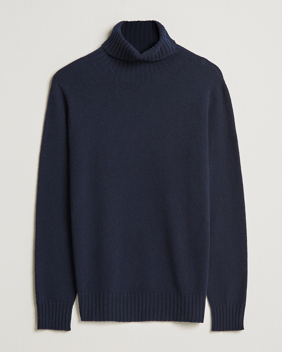 Herre | Trøjer | Altea | Wool/Cashmere Turtleneck Sweater Navy