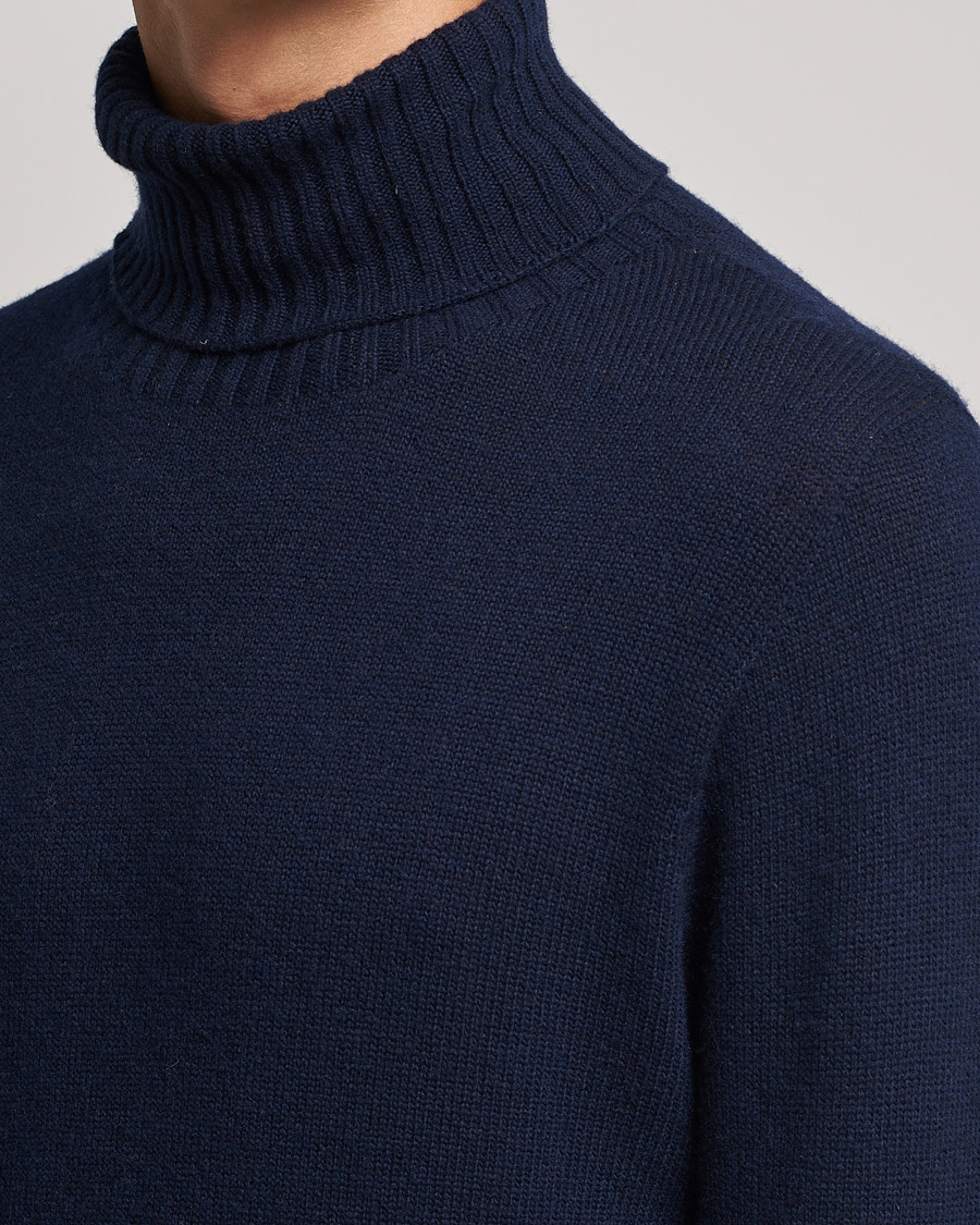 Herre | Trøjer | Altea | Wool/Cashmere Turtleneck Sweater Navy