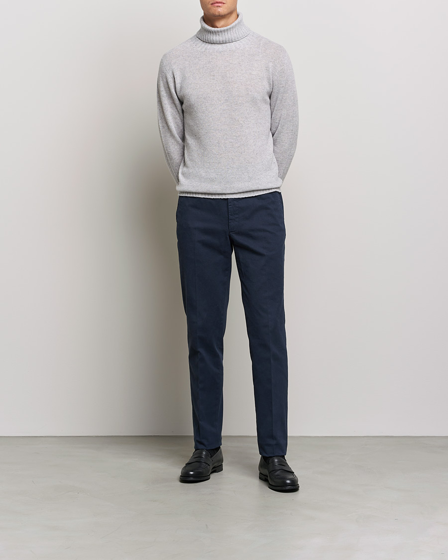 Herre | Trøjer | Altea | Wool/Cashmere Turtleneck Sweater Light Grey
