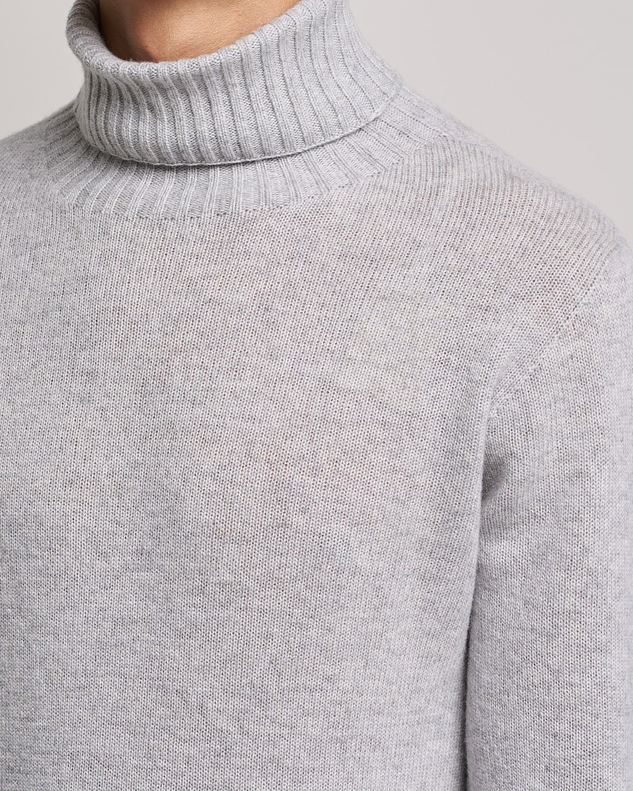 Herre | Trøjer | Altea | Wool/Cashmere Turtleneck Sweater Light Grey