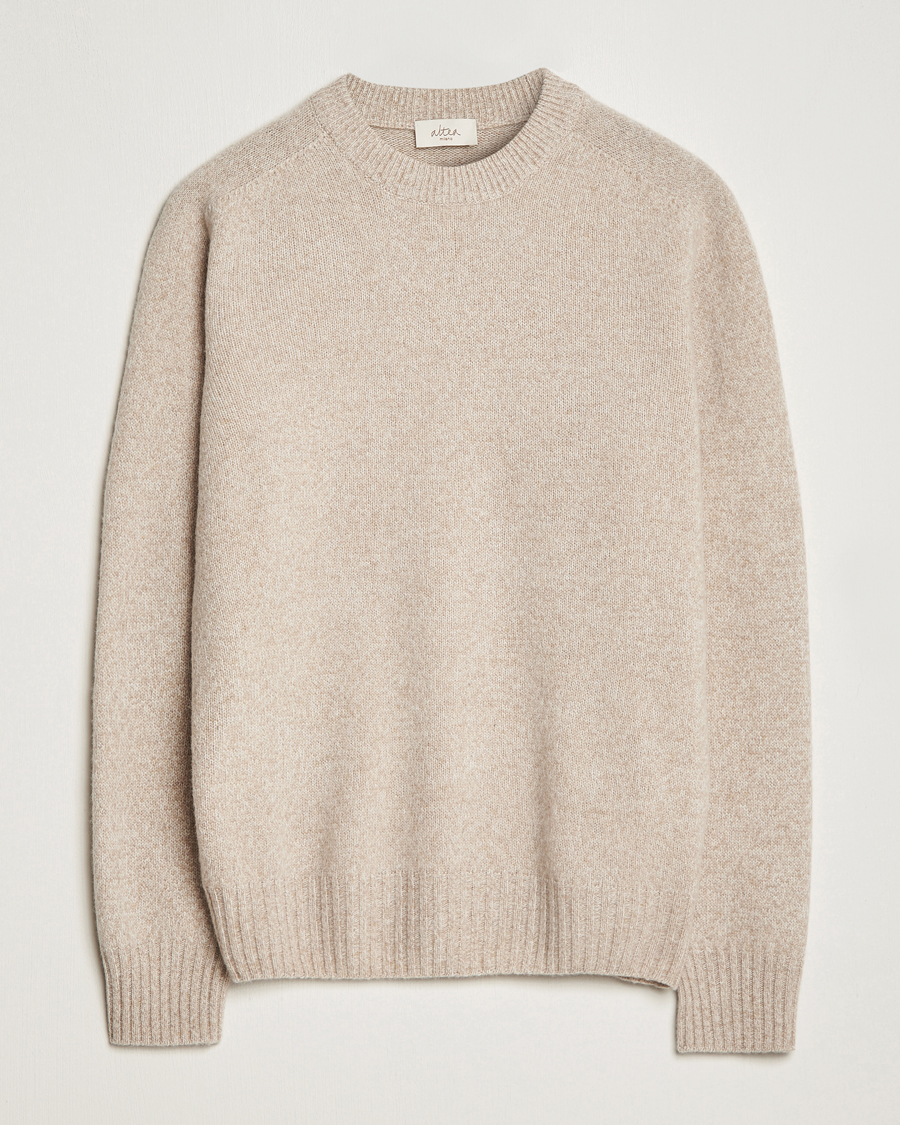 Herre | Trøjer | Altea | Wool/Cashmere Crew Neck Pullover Beige Melange