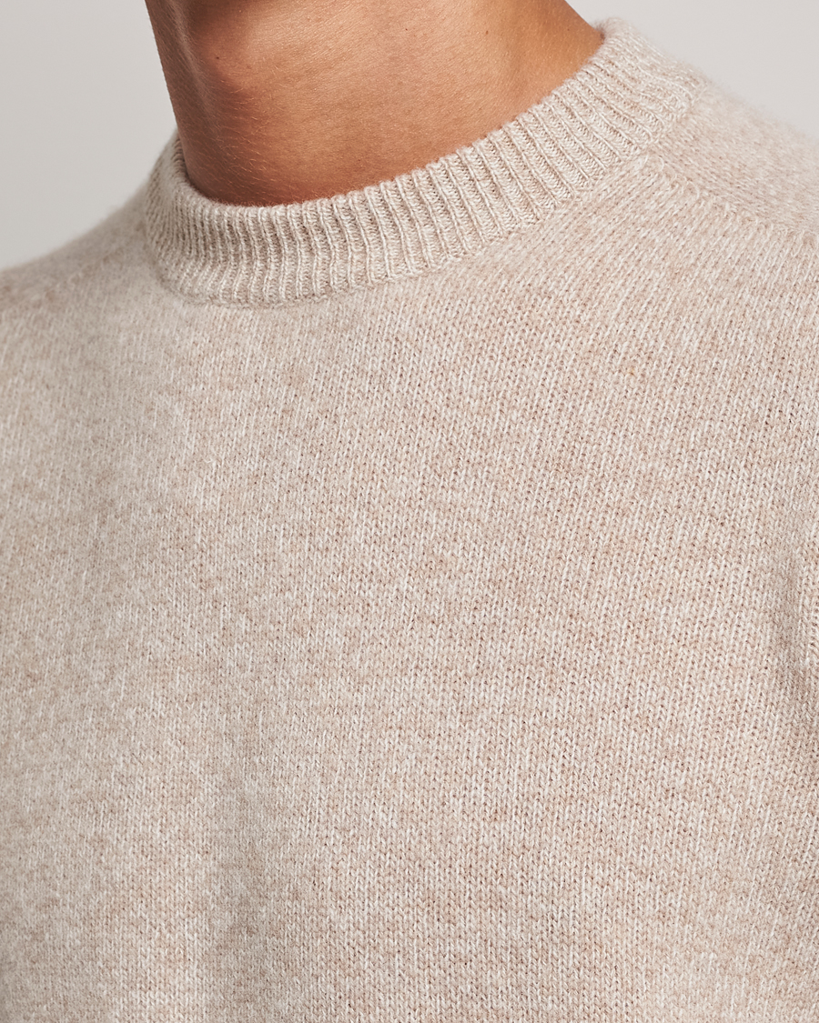 Herre | Trøjer | Altea | Wool/Cashmere Crew Neck Pullover Beige Melange