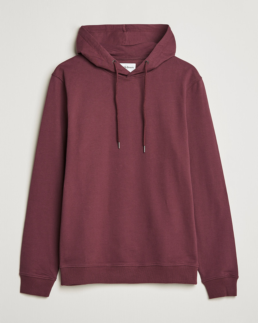Herre | Trøjer | Bread & Boxers | Loungewear Hoodie Burgundy