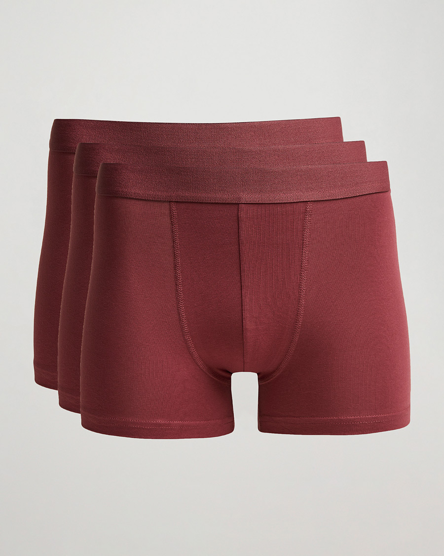 Herre | Undertøj | Bread & Boxers | 3-Pack Boxer Brief Burgundy