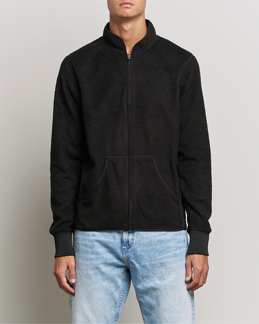 Herre | Trøjer | Bread & Boxers | Full Zip Fleece Jacket Black